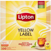 Herbata LIPTON Yellow Label, 100 kopert, z zawieszk