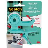 Podajnik do tamy Scotch® C19 Clip&Twist + tama SCOTCH® MAGIC 19mm, 8, 89m, zielony